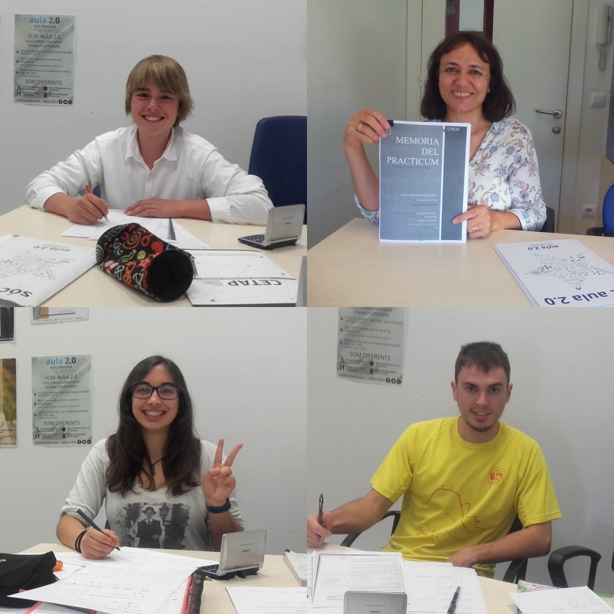 Alumnes d'Aula 2.0 Ado Medina: Biel Rosell, Julia Crespo, Romina del Portillo i Arnau Vidal. Autora: Ado Medina