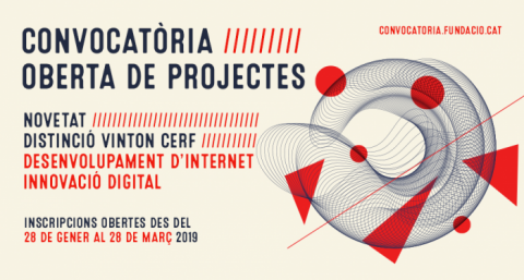 Cartell de la convocatòria de la Fundació puntCAT amb informació sobre la Distinció Vinton Cerf