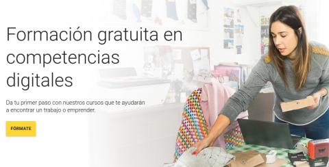 Imatge de la plana web del programa "Actívate" de Google