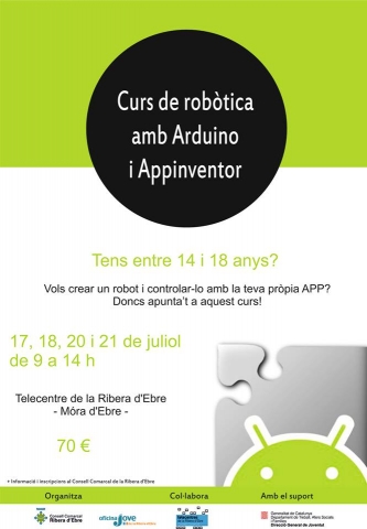 Cartell del Curs de robòtica amb Arduino i AppInventor