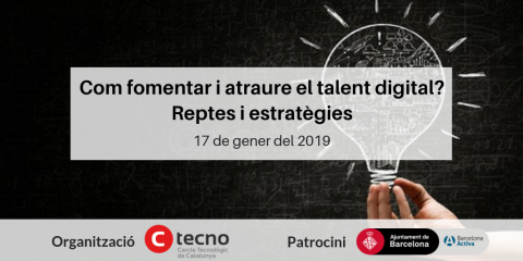 Cartell de l'esmorzar-networking 'Com fomentar i atraure el talent digital? Reptes i estratègies'
