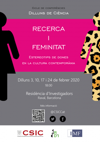 Cartell del cicle sobre dones i ciència de la Residència d'Investigadors