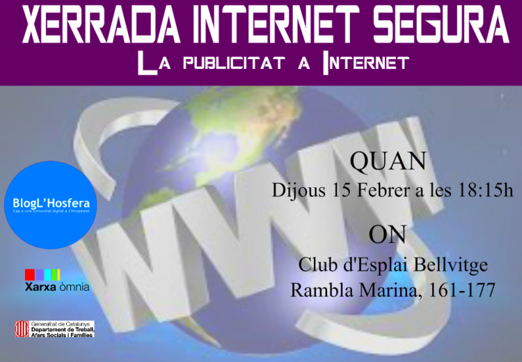 Cartell de la xerrada "La publicitat a Internet"