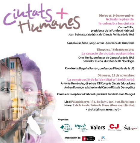 Cartell del cicle Ciutats més humanes