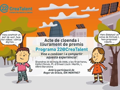 Acte de cloenda del programa pilot 22@CreaTalent, el 22 de maig