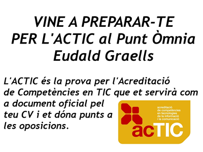 Cartell del curs d'ACTIC