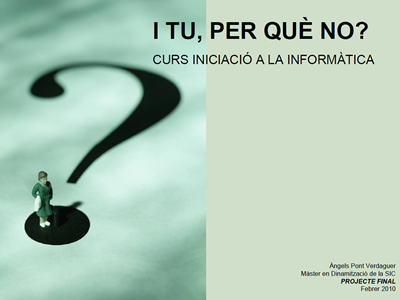 Portada del projecte d'Àngels Pont