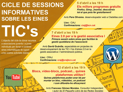 Cartell del cicle de xerrades sobre les TIC