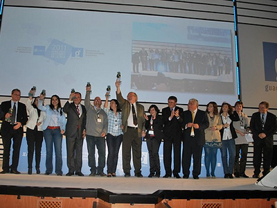 Lliurament de premis al I Congrés de Telecentres. Imatge de la galeria de Flickr de l'Asociación Comunidad de Redes de Telecentros