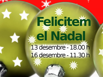 Felicitem el Nadal - Part del cartell de tallers TIC de Nadal