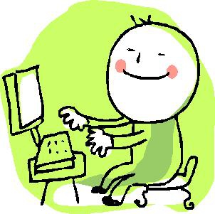 Treballant davant l'ordinador