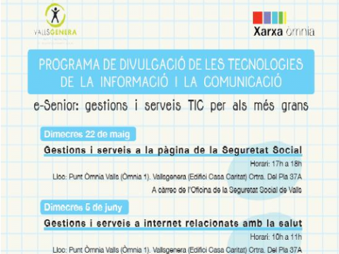 Programa de les jornades e-Sènior a Valls