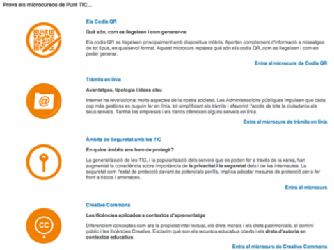 Microcursos de Punt TIC