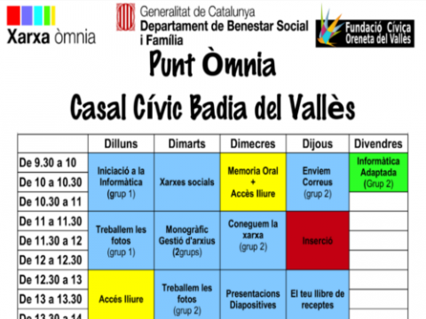 Part del pograma de l'Òmnia de Badia del Vallès