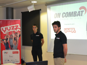 Els guanyadors de Yuzz Sant Feliu: Eduard Morales i Eric Sicart amb el projecte On Combat