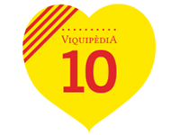 Lgo de la festa dels 10 anys de la Viquipèdia