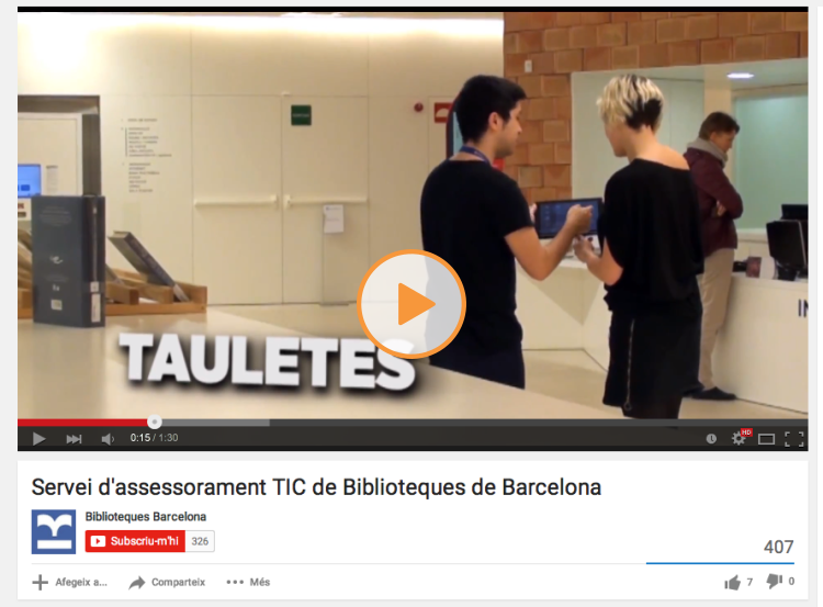 Servei d'assessorament TIC a les Biblioteques de Barcelona